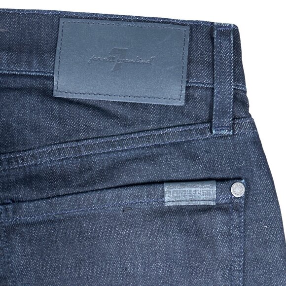 7 For All Mankind Slimmy Luxe Performance | Men's Dark Wash Jeans | Size 31/33 - Picture 5 of 14